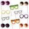 Big Dot of Happiness 70's Disco Glasses - Paper Card Stock 1970s Disco Fever Party Photo Booth Props Kit - 10 Count